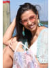 styleBREAKER Cateye Sonnenbrille in Gold / Pink getönt