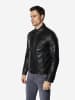 KOROSHI Biker-leder-effektjacke in Schwarz