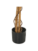 Beliani Kunstpflanze SAKURA in Grün/Rosa/Schwarz - (W) 60 x (H) 150 x (L) 60 cm