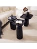 home24 home24 Massiver Beistelltisch Small aus Massivholz in Mango Schwarz - 87 x 44 x 87 cm in Schwarz