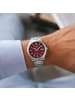 Casio Edifice Herrenuhr Quarz Edelstahl Dunkelrot