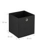 relaxdays 4 x Aufbewahrungsbox in Schwarz - (B)30 x (H)30 x (T)30 cm