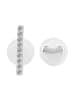 Adeliás Damen Ohrringe – Ohrstecker aus 925 Silber mit Zirkonia in silber