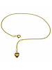Schmuckador Fusskettchen - 25cm - 333 Gelbgold mit Herzchen in gold