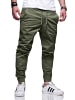 behype Chinohose - BHFORLI Jogger Chino Jeans Hose Stoffhose in Khaki