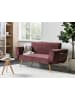 Beliani Schlafsofa SAARELA in Rosa/Gold - (W) 187 x (H) 82 x (L) 75 cm