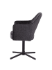home24 Drehbarer Armlehnenstuhl Yellville Typ B in Vintage Schwarz