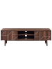 Beliani TV-Möbel FRANKLIN in Braun - (W) 150 x (H) 51 x (L) 39 cm