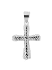 Adeliás Damen Anhänger Kreuz aus 925 Silber in silber