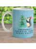 Mr. & Mrs. Panda Trinklernbecher Pinguin Weihnachtsbaum mit Spruch in Eisblau