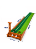 relaxdays Puttingmatte in Grün/ Natur - (B)37,5 x (H)49 x (T)300 cm