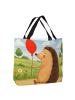 Mr. & Mrs. Panda Tote Bag Igel Luftballon Design ohne Spruch in Weiß
