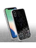 cadorabo Hülle für Apple iPhone X / XS Glitter in Schwarz mit Glitter