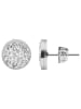 Adeliás Damen Ohrringe – Ohrstecker aus Edelstahl mit Strass Steinchen in silber