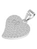 Adeliás Damen Anhänger Herz aus 925 Silber mit Zirkonia in silber