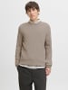 Jack & Jones Strickpullover in Greige