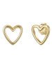 Glanzstücke München Ohrringe Herz aus Sterling Silber in gelbgold