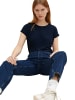 Tom Tailor Basic T-Shirt Kurzarm Rundhals Top in Dunkelblau