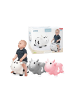 Toi-Toys LITTLE STARS Hüpftier Kuh aufblasbar mit Pumpe, ab 3 Jahren in grau