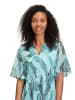BETTY & CO Chiffonkleid mit Flügelärmeln in Petrol/Mint