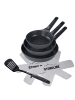 Stoneline SMART Pfannen-Set, 6-teilig, 20/24/28 cm in Anthrazit