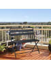 relaxdays Gartenbank in Anthrazit - (B)90 x (H)83,5 x (T)49 cm