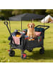 relaxdays Bollerwagen in Grau - (B)54 x (H)131 x (T)97 cm