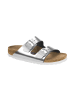 Birkenstock Pantoletten Arizona Weichbettung Naturleder in Silber