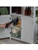 relaxdays Badschrank in Weiß - (B)60 x (H)80 x (T)29 cm