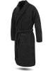 normani Damen Baumwoll Bademantel in Schwarz