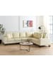 Beliani 6-tlg Ecksofa STOCKHOLM in Beige/Schwarz linksseitig