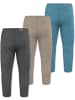 Normani Outdoor Sports 3er Pack Baby Merino Unterhose mit Füßen in Blau/Beige/Anthrazit