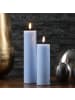 Deluxe Homeart LED Kerze Mia Echtwachs flackernd H: 15cm D: 5cm in hellblau