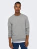 Only&Sons Basic Sweatshirt Langarm Pullover ohne Kapuze ONSCERES in Grau-2