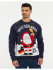 Threadbare Weihnachtspullover THB Xmas Jumper Germany in blau-schwarz