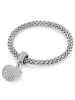 Lulu & Jane Armband Herz Metall-Legierung Glas in silber