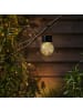 MARELIDA LED Solar Hängeleuchte in Bruchglas-Optik Kugelleuchte H: 9cm in transparent