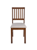 Beliani 2er-Set Esszimmerstuhl ORONO in Braun/Beige