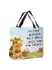Mr. & Mrs. Panda Tote Bag Kuh  Pommes Design mit Spruch in Weiß