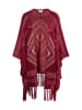 usha FESTIVAL Strick Cape in Dunkelrot Gold