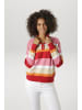 Aniston CASUAL Strickpullover in rot-rosa-weiß-beige-orange