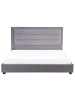 Beliani Wasserbett ROUEN in Grau/Schwarz - (W) 188 x (H) 112 x (L) 213 cm