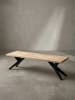 KADIMA DESIGN Esszimmerbank 175x45x45 cm Massivholz Metall Loft-Style,