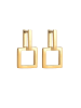 Elli Ohrringe 925 Sterling Silber Geo, Rechteck in Gold