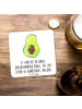 Mr. & Mrs. Panda Untersetzer für Gläser Avocado Kern mit Spruch in Weiß