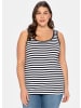 sheego Tanktop in schwarz-weiß