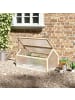 Outsunny Gewächshaus in Naturholz 90L x 52B x 49,5H cm