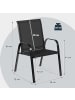 COSTWAY 2er Set Gartenstühle 56x72x90cm in Schwarz