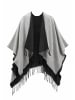 LASCANA Strickponcho in grau-schwarz