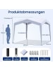 COSTWAY Faltpavillon 3x3 m mit Rolltasche in Weiß